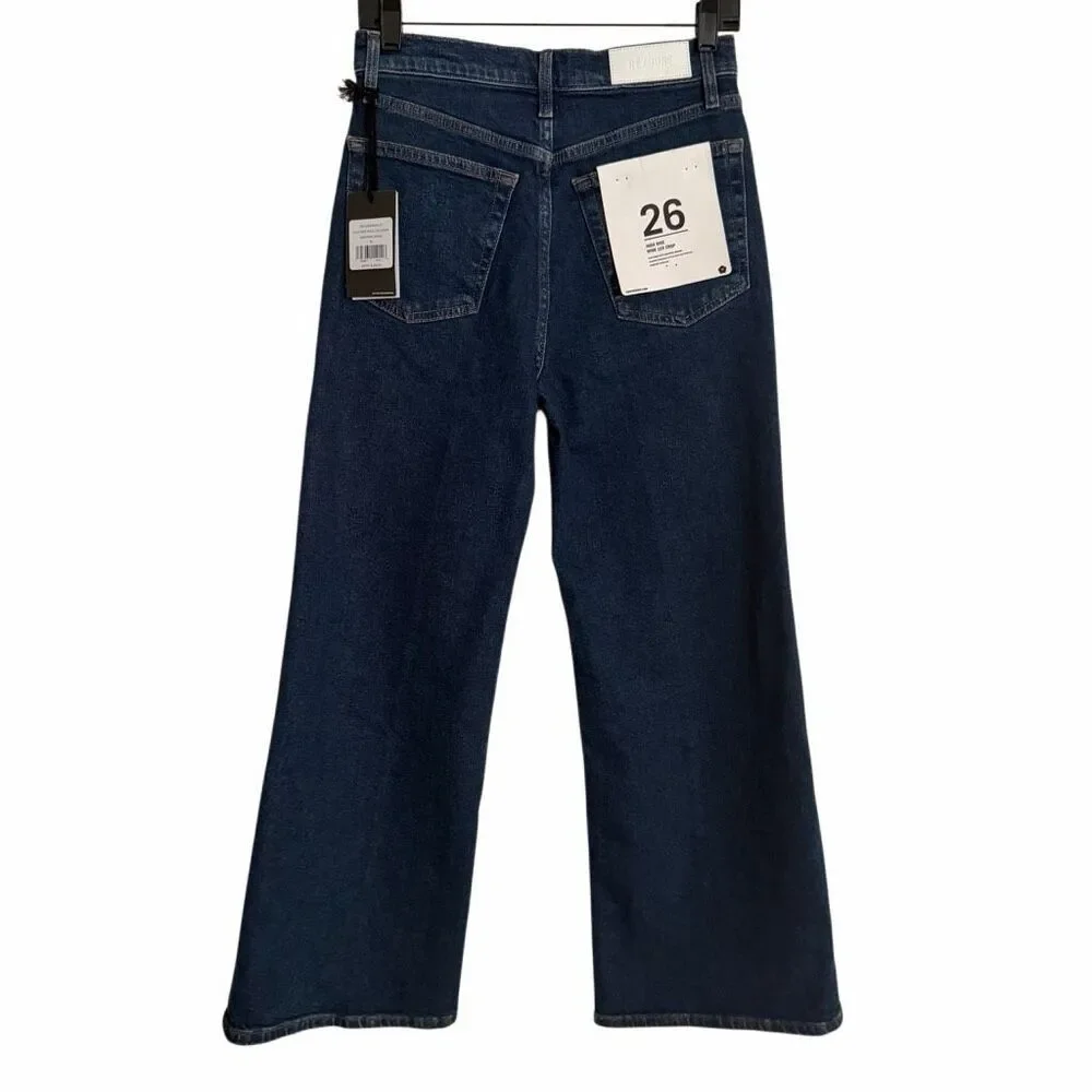 Re/Done High Rise Wide Leg Crop Jeans 26 Heritage Rinse